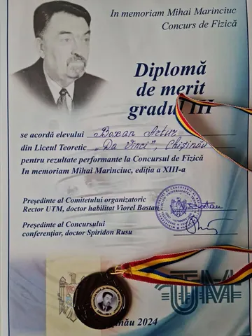Rezultate școlare, Concursul de fizică „Mihai Marinciuc”, 2024 — fotografia 2